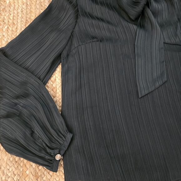 Ted Baker Bow Collar Detail Blouse Dark Green Size 2 MSRP $189 - Picture 3 of 7